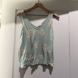 Melrose and Market Mint Green Floral Camisole